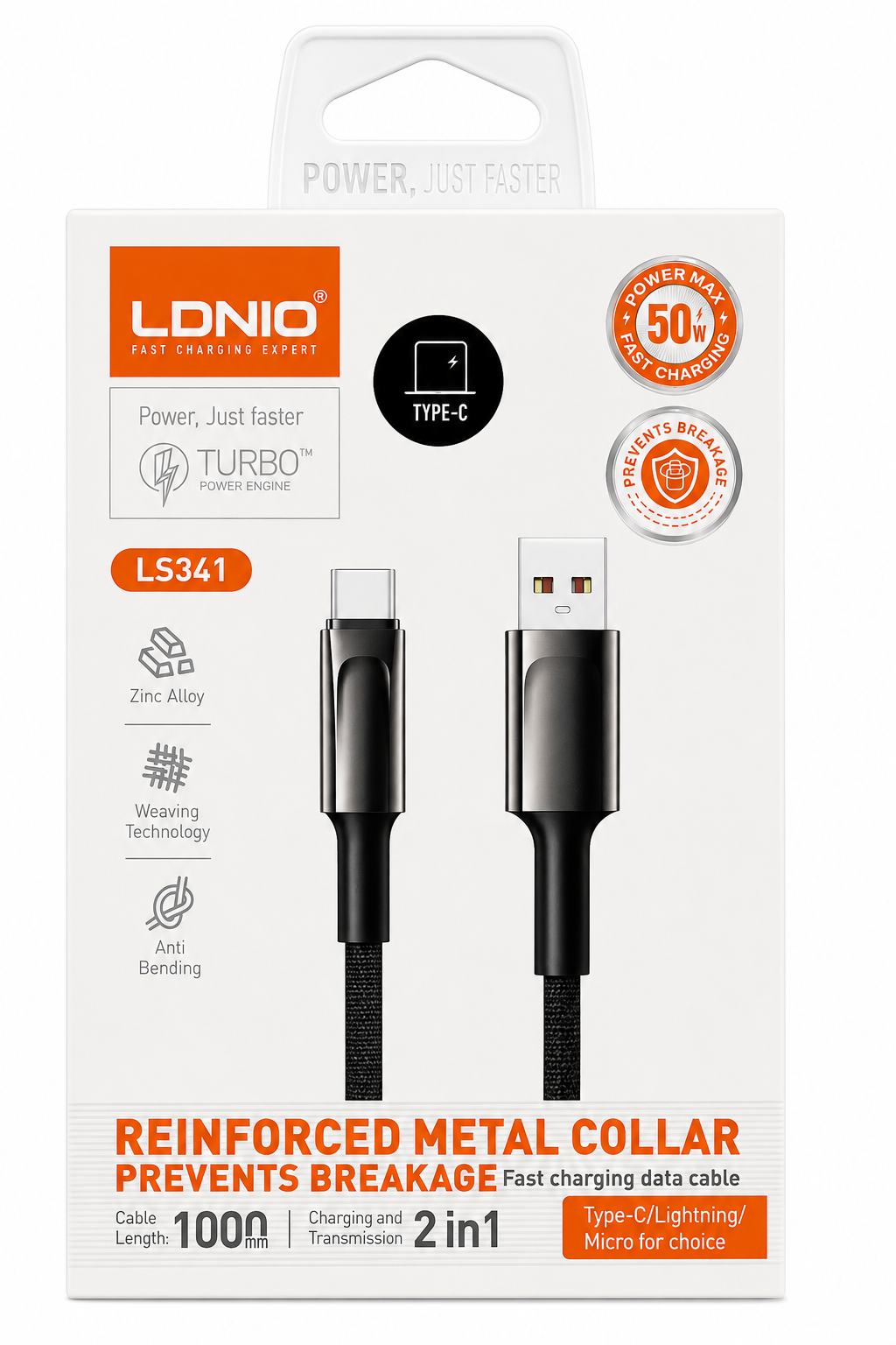 Cable USB a USB C / Ldnio Ls341 50w