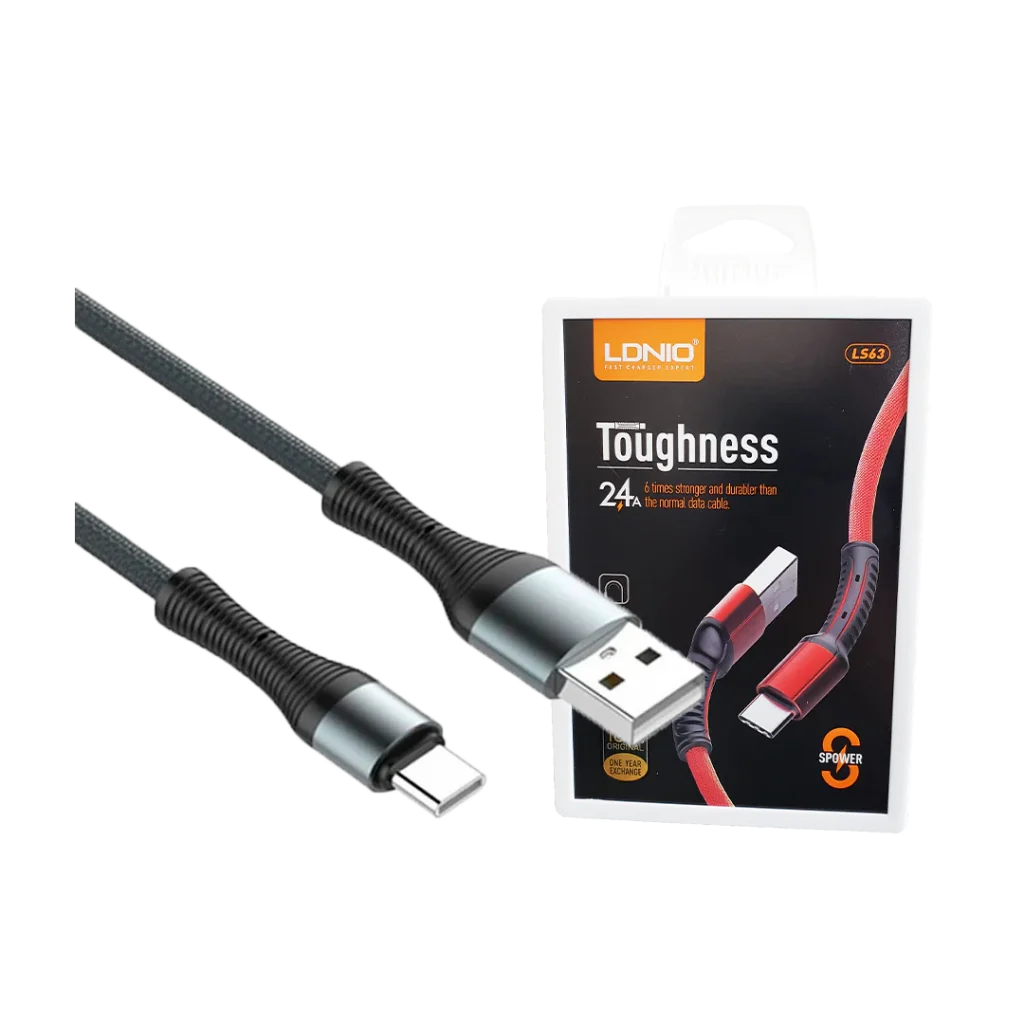 Cable Ldnio LS63  de USB a tipo C - Rojo