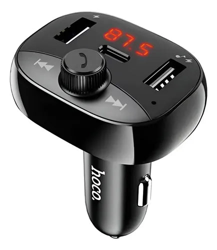 TRANSMISOR RECEPTOR BLUETOOTH CARGADOR AUTO HOCO DE2
