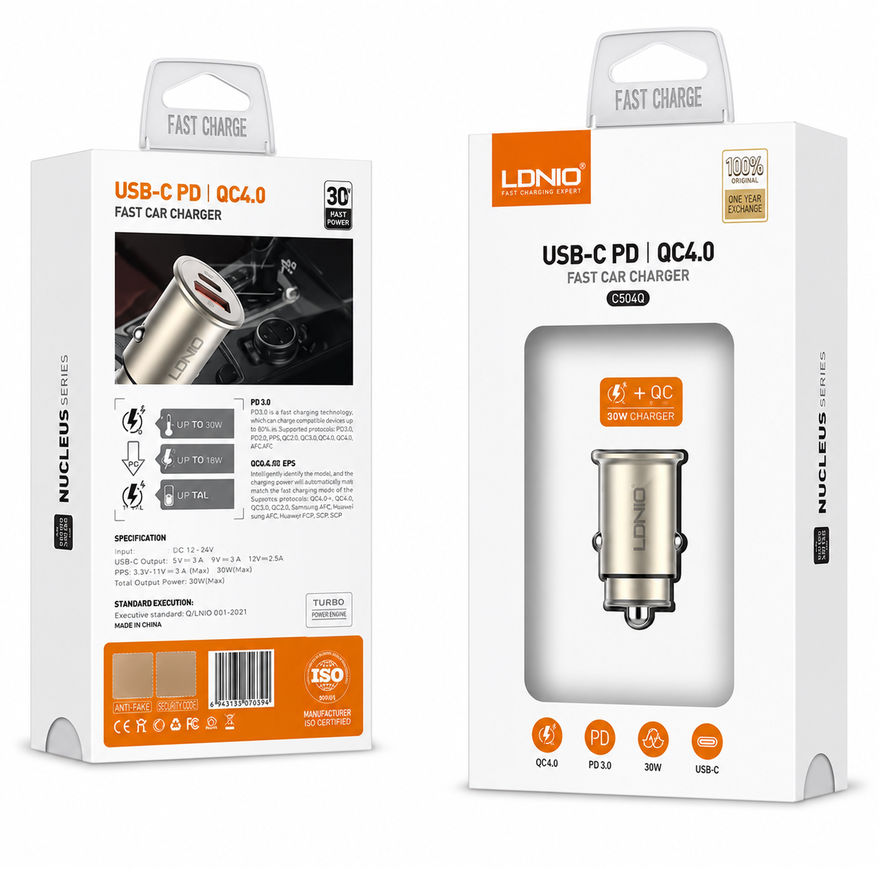 Cargador de auto cigarrera LDNIO / C506Q