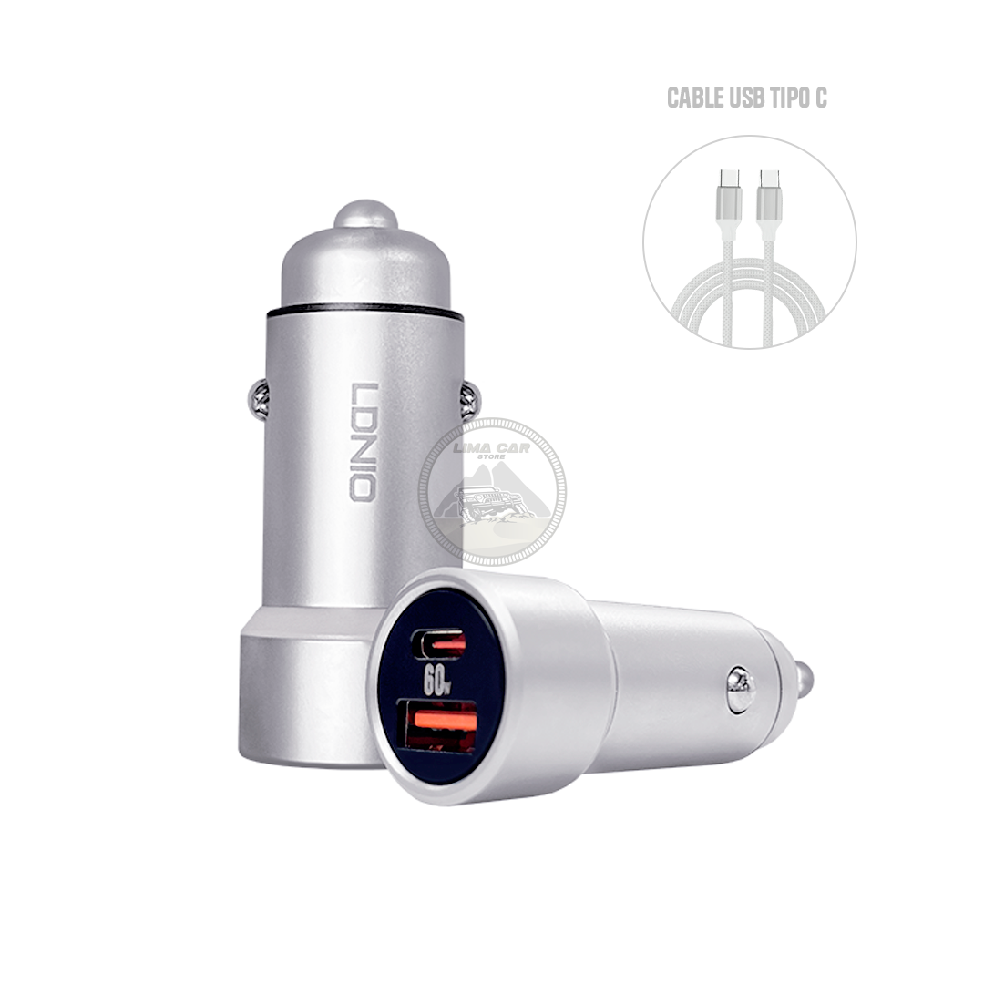 Cargador de auto cigarrera LDNIO / C302-1