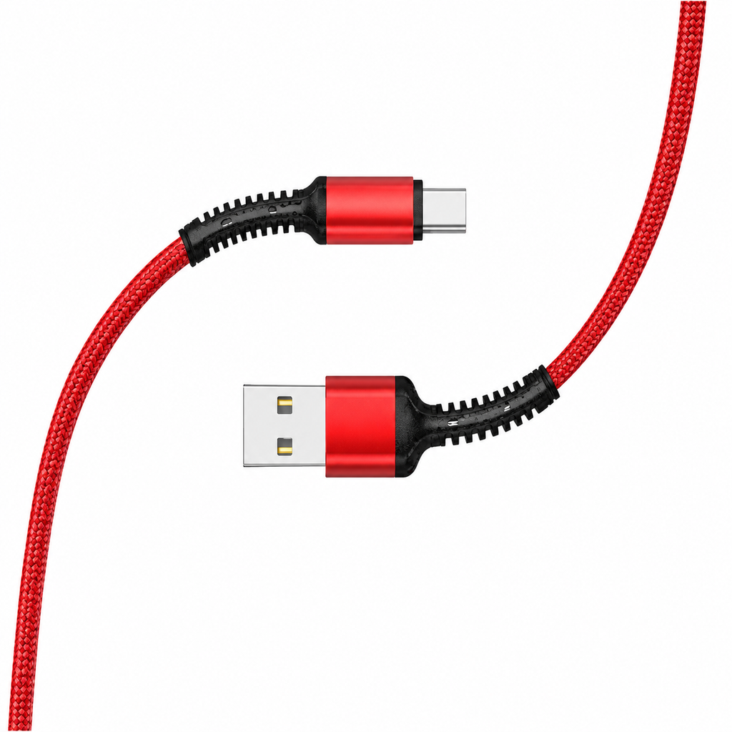 Cable Ldnio LS63  de USB a tipo C - Rojo