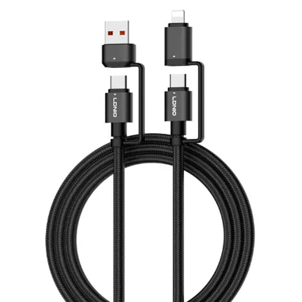 Cable LDNIO LC16 4 en 1 USB-C Lightning a USB-A USB-C.