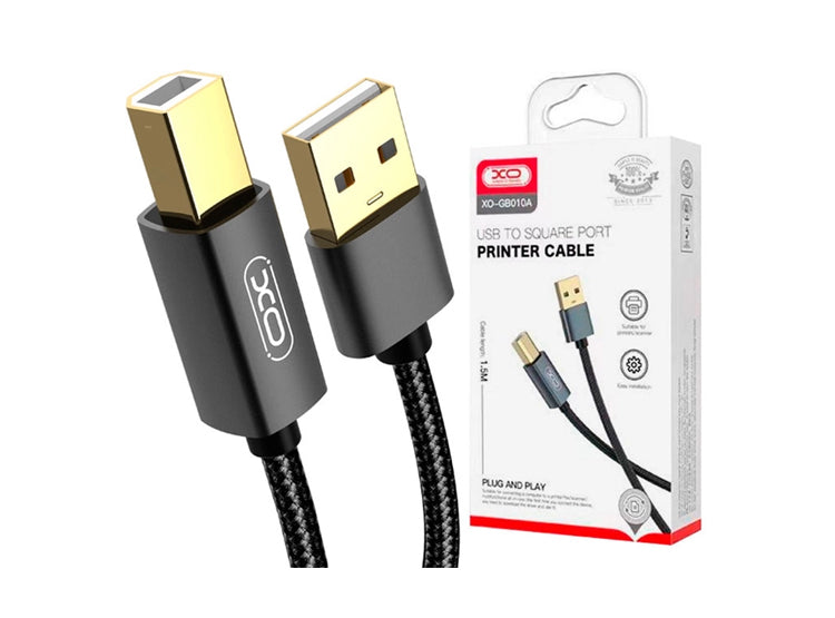 CABLE XO DE IMPRESORA USB-A A USB-B NEGRO GB010A