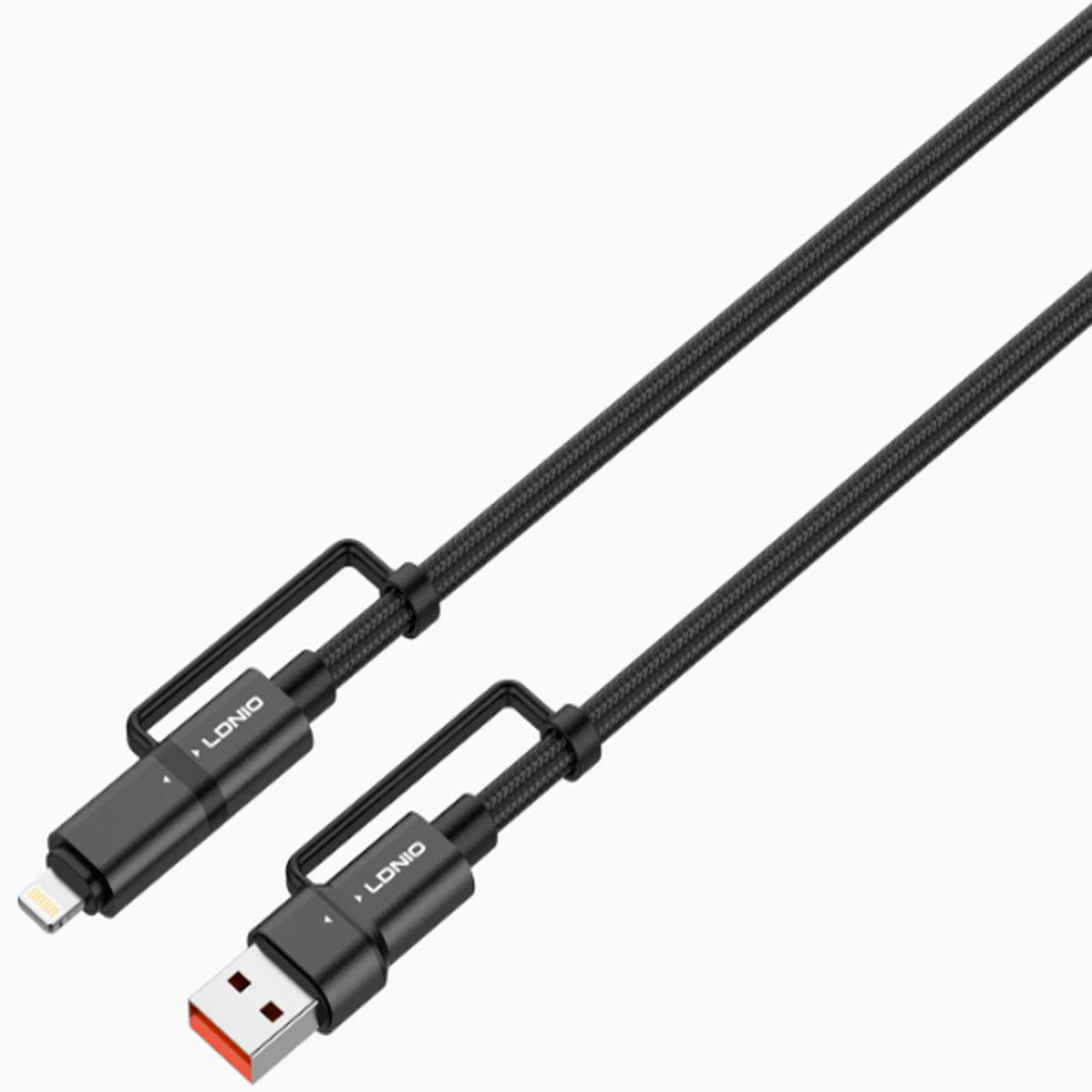 Cable LDNIO LC16 4 en 1 USB-C Lightning a USB-A USB-C.