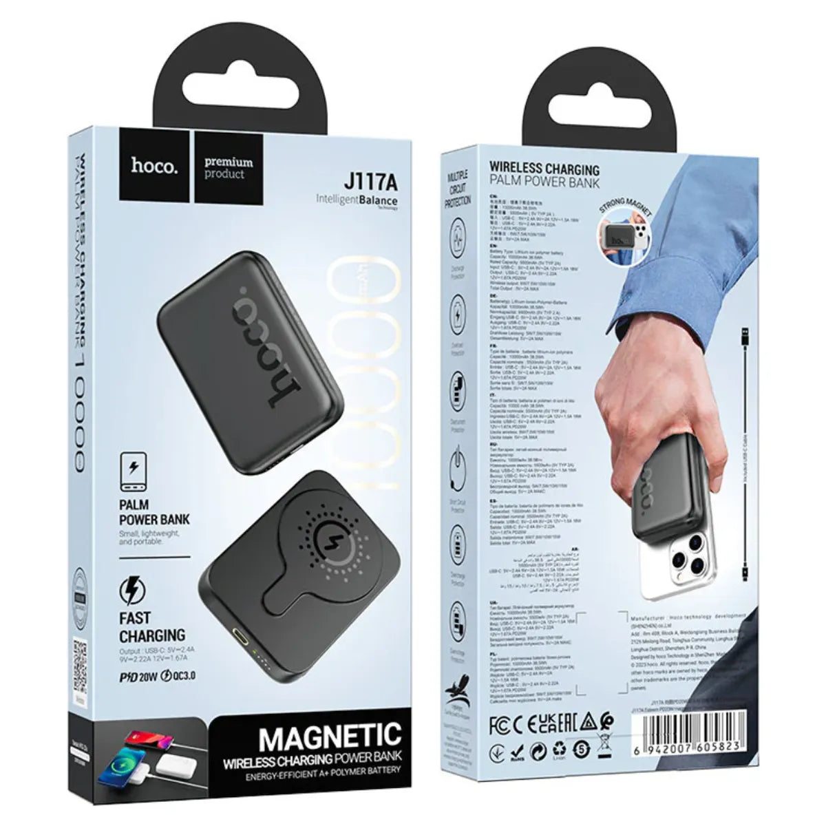 PALM POWER BANK (Bateria portatil inalámbrico) HOCO / J117A 10000 MAH